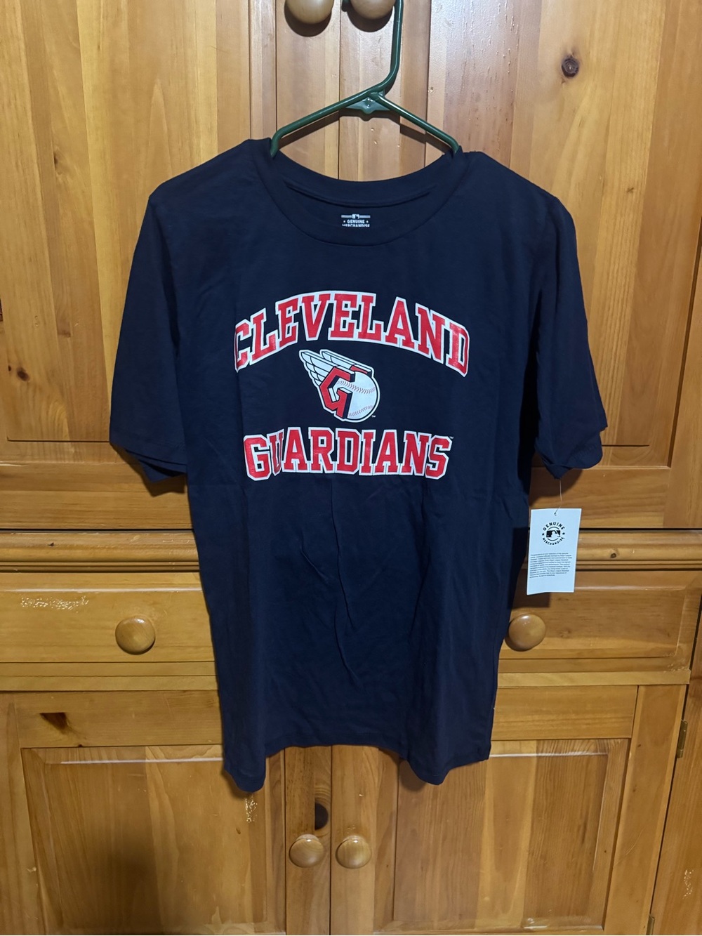 Genuine Merchandise Cleveland Guardians Navy and Red Kids Tee